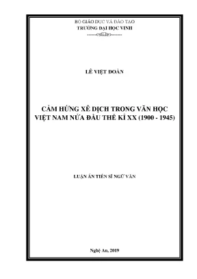 Luận án tiến sĩ cảm hứng xê dịch trong văn học việt nam nửa đầu thế kỷ xx 1900 1945