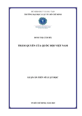 Luận án tiến sĩ thẩm quyền của quốc hội việt nam