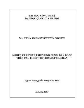 Luận văn thạc sĩ nghiên cứu phát triển ứng dụng bản đồ số trên các thiết bị trợ giúp cá nhân