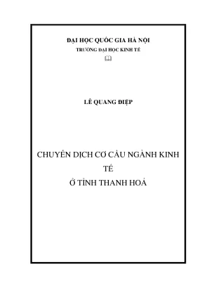 Luận văn thạc sĩ chuyển dịch cơ cấu ngành kinh tế ở tỉnh thanh hóa