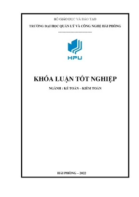 Luận văn tốt nghiệp hoàn thiện công tác kế toán vốn bằng tiền tại công ty cổ phần hóa chất hải hà
