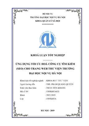Luận văn tốt nghiệp ứng dụng tối ưu hóa công cụ tìm kiếm seo cho trang web thư viện trường đại học nội vụ hà nội