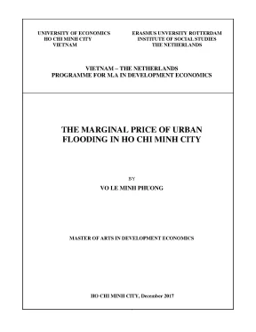 Luận văn thạc sĩ maginal price of urban flooding in ho chi minh city