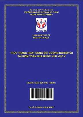 Luận văn thạc sĩ hcmute thực trạng hoạt động bồi dưỡng nghiệp vụ tại kiểm toán nhà nước khu vực v