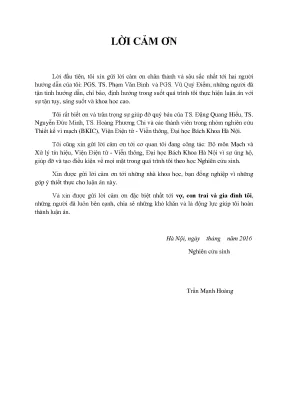 Luận án thuật toán đồng bộ và giải mã dữ liệu trong máy thu tr uwb tốc độ thấp