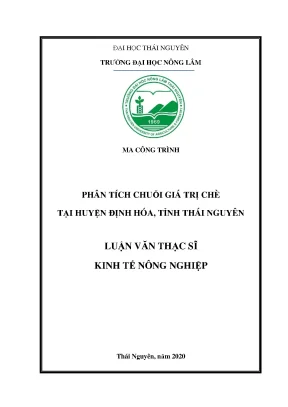 Luận văn tốt nghiệp phân tích chuỗi giá trị chè tại huyện định hóa tỉnh thái nguyên