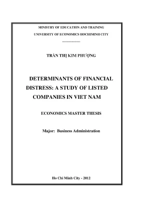 Luận văn thạc sĩ determinants of financial distress a study of listed companies in vietnam