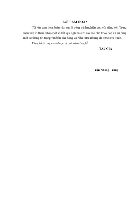Luận văn tốt nghiệp tổ chức khoa học tài liệu phông lưu trữ cá nhân thường trực ban bí thư tại lưu trữ lịch sử của trung ương đảng
