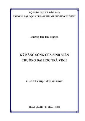 Luận văn thạc sĩ kỹ năng sống của sinh viên trường đại học trà vinh