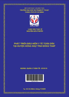 Luận văn thạc sĩ hcmute phát triển bảo hiểm y tế toàn dân tại huyện hồng ngự tỉnh đồng tháp