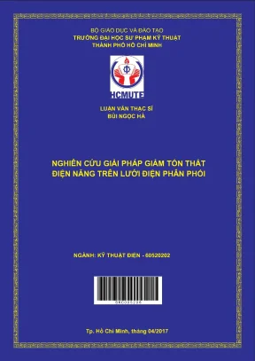Luận văn thạc sĩ hcmute nghiên cứu giải pháp giảm tổn thất điện năng trên lưới điện phân phối