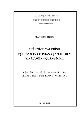 Luận văn thạc sĩ phân tích tài chính tại công ty cổ phần vận tải thủy vinacomin quảng ninh