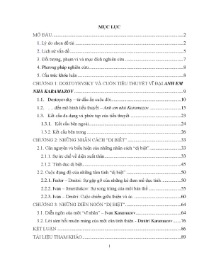 Luận văn thạc sĩ anh em nhà karamazov dưới góc nhìn phân tâm học