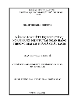 Luận văn thạc sĩ nâng cao chất lượng dịch vụ ngân hàng điện tử tại ngân hàng tmcp á châu acb