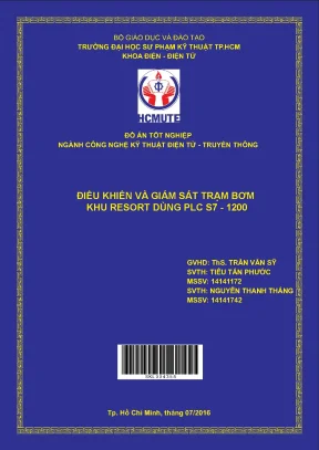 Luận văn thạc sĩ hcmute điều khiển và giám sát trạm bơm khu resort dùng plc s7 1200