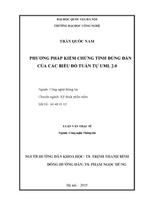 Luận văn thạc sĩ phương pháp kiểm chứng tính đúng đắn của các biểu đồ tuần tự uml 2 0
