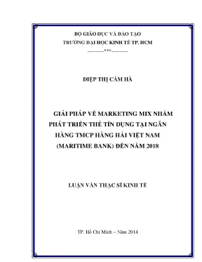 Luận văn thạc sĩ giải pháp về marketing mix nhằm phát triển thẻ tín dụng tại ngân hàng tmcp hàng hải việt nam maritime bank