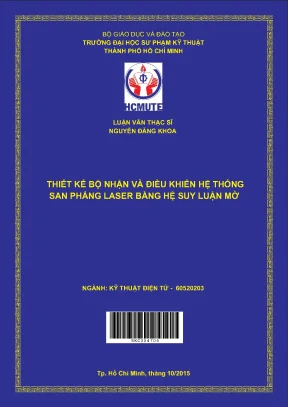 Luận văn thạc sĩ hcmute thiết kế bộ phận và điều khiển hệ thống san phẳng laser bằng hệ suy luận mờ