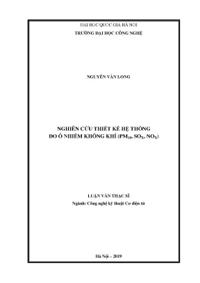 Luận văn thạc sĩ nghiên cứu thiết kế hệ thống đo ô nhiễm không khí pm10 sox nox