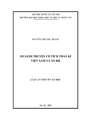 Luận án tiến sĩ so sánh truyện cổ tích thần kì việt nam và ấn độ