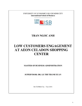 Luận văn thạc sĩ low customers engagement at aeon celadon shopping center