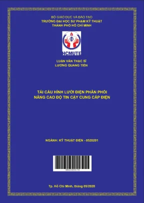 Luận văn thạc sĩ hcmute tái cấu hình lưới điện phân phối nâng cao độ tin cậy cung cấp điện
