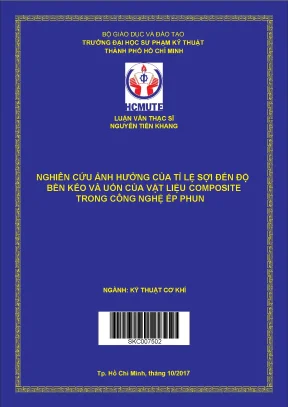 Luận văn thạc sĩ hcmute nghiên cứu ảnh hưởng của tỉ lệ sợi đến độ bền kéo và uốn của vật liệu composite trong công nghệ ép phun