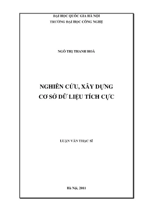 Luận văn thạc sĩ nghiên cứu xây dựng cơ sở dữ liệu tích cực