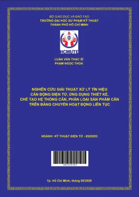 Luận văn thạc sĩ hcmute nghiên cứu giải thuật xử lý tín hiệu cân động điện tử ứng dụng thiết kế chế tạo hệ thông cân phân loại sản phẩm cân trên băng chuyền hoạt động liên tục