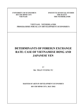 Luận văn thạc sĩ determinants of foreign exchange rate case of vietnamese dong and japanese yen