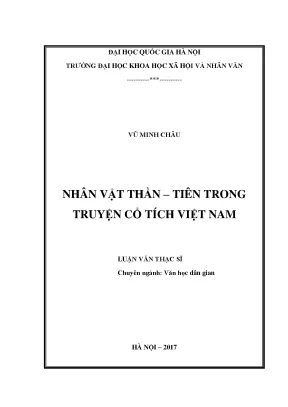 Luận văn thạc sĩ nhân vật thần tiên trong truyện cổ tích việt nam