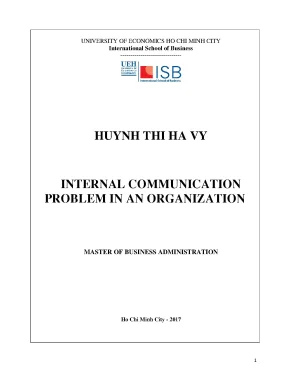 Luận văn thạc sĩ nternal communication problem in an organization