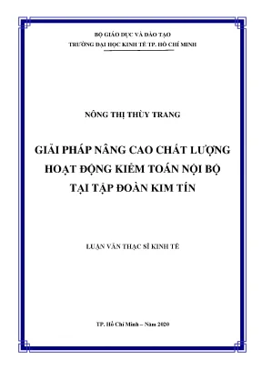 Luận văn thạc sĩ giải pháp nâng cao chất lượng hoạt động kiểm toán nội bộ tại tập đoàn kim tín