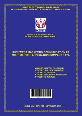 Luận văn thạc sĩ hcmute implement marketing communication at multi service application company naya