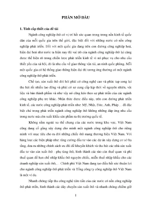 Luận văn thạc sĩ giải pháp nâng cao năng lực cạnh tranh sản phẩm ô tô chở khách của tổng công ty công nghiệp ô tô việt nam