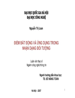 Luận văn thạc sĩ điểm bất động và ứng dụng trong nhận dạng đối tượng