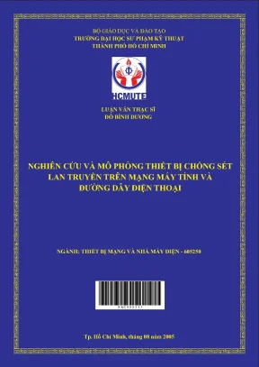 Luận văn thạc sĩ hcmute nghiên cứu và mô phỏng thiết bị chống sét lan truyền trên mạng máy tính và đường dây điện thoại