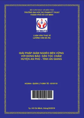 Luận văn thạc sĩ hcmute giải pháp giảm nghèo bền vững với đồng bào dân tộc chăm huyện an phú tỉnh an giang