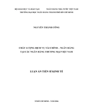 Luận văn thạc sĩ chất lượng dịch vụ tài chính ngân hàng tại các ngân hàng thương mại việt nam