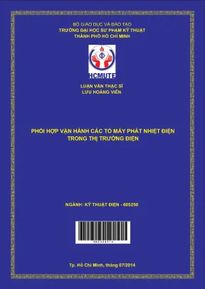 Luận văn thạc sĩ hcmute phối hợp vận hành các tổ máy phát nhiệt điện trong thị trường điện