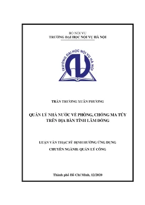 Luận văn thạc sĩ quản lý nhà nước về phòng chống ma túy trên địa bàn tỉnh lâm đồng