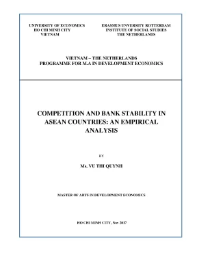 Luận văn thạc sĩ competiton and bank stability in asean countries an empirical analysis