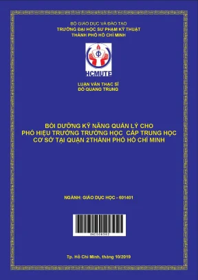 Luận văn thạc sĩ hcmute bồi dưỡng năng lực quản lý cho phó hiệu trưởng trường học cấp trung học tại quận 2 thành phố hồ chí minh