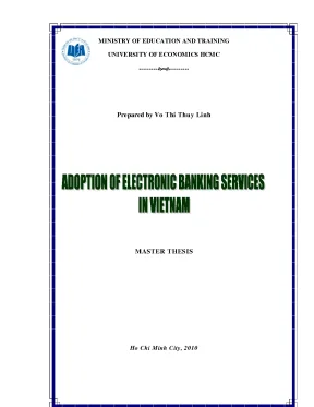 Luận văn thạc sĩ adoption of electronic banking services in vietnam luận văn thạc sĩ