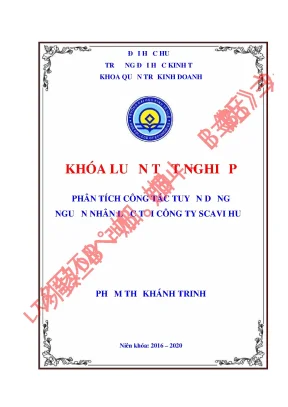 Luận văn tốt nghiệp phân tích công tác tuyển dụng nguồn nhân lực tại công ty scavi huế