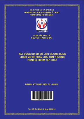 Luận văn thạc sĩ hcmute xây dựng cơ sở dữ liệu và ứng dụng logic mờ để phân loại tôm thương phẩm bị nhiễm tạp chất