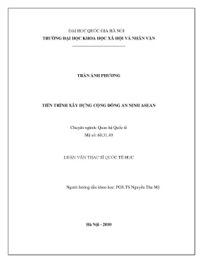 Luận văn thạc sĩ tiến trình xây dựng cộng đồng an ninh asean