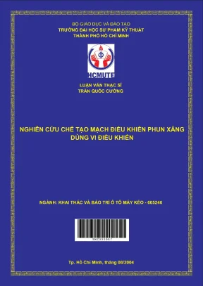 Luận văn thạc sĩ hcmute nghiên cứu chế tạo mạch điều khiển phun xăng dùng vi điều khiển
