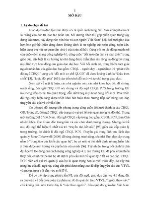 Luận án phát triển đội ngũ cán bộ quản lý phòng chức năng trong trường đại học theo tiếp cận năng lực