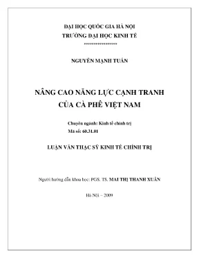Luận văn thạc sĩ nâng cao năng lực cạnh tranh của cà phê việt nam b